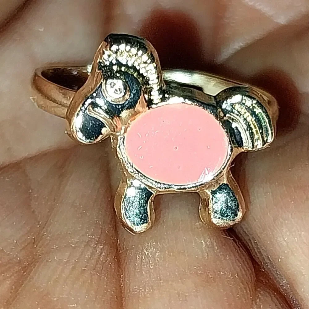 Super cute girls jeweled adjustable ring